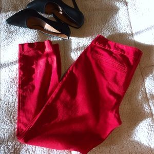 Old Navy Red Pixie Cut Pants - Size 8 Stretchy!